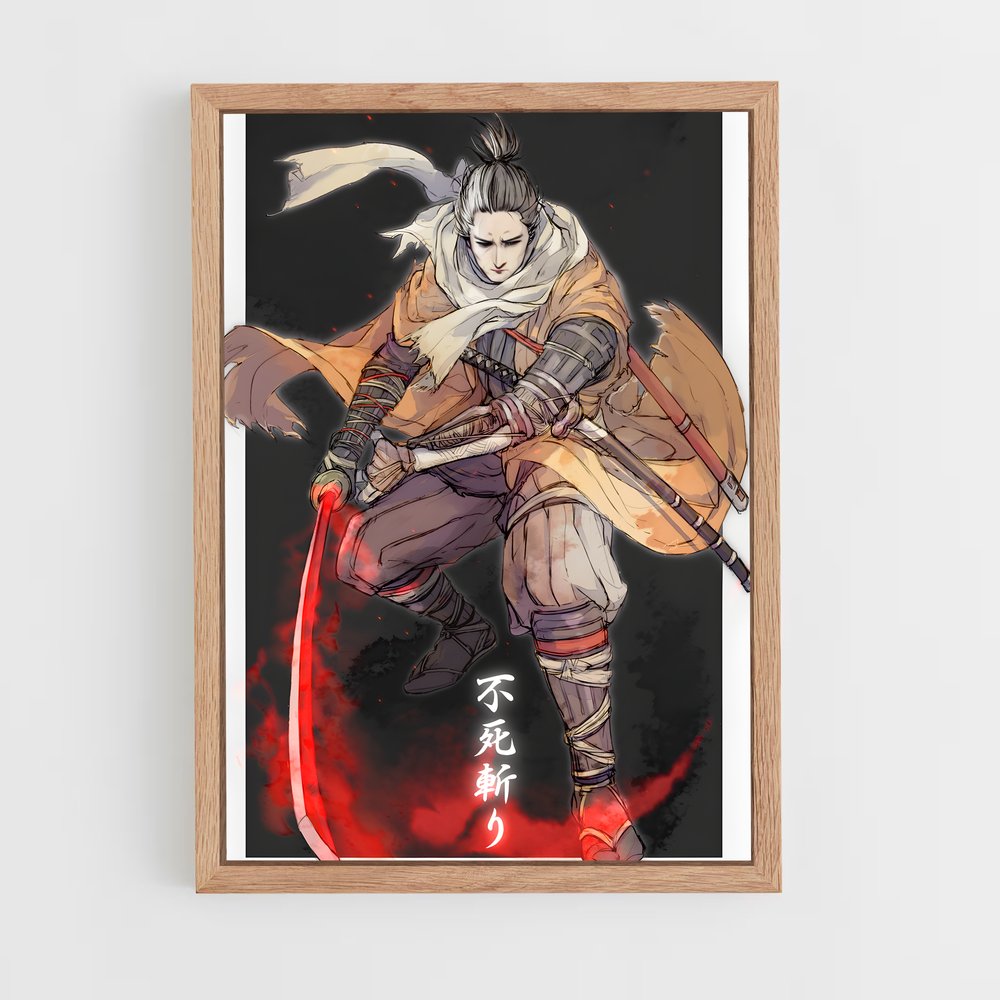 Poster Flame of the Wolf – affiche Sekiro (vue 4)